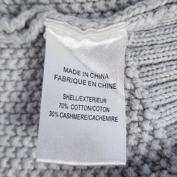 THEORY Efina Cotton and Cashmere High Low Asymmetrical Hem Sweater Size M - Picture 5 of 6